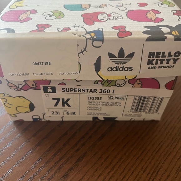 Used condition - our love and adored hello kitty pink adidas 360 size 7 - Picture 7 of 8